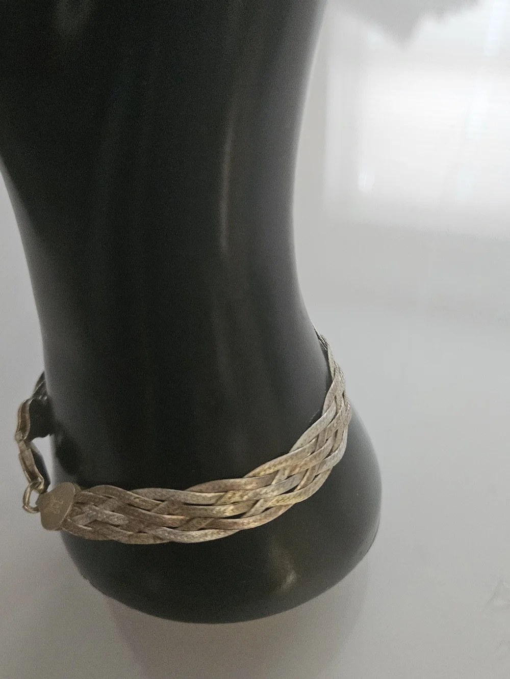 Sterling Silver Multi-Strand Braided Herringbone Chain Bracelet
